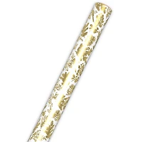 Gold Birds and Botanicals on White Foil Christmas Wrapping Paper Roll, 22.5 sq. ft. for only USD 4.99 | Hallmark