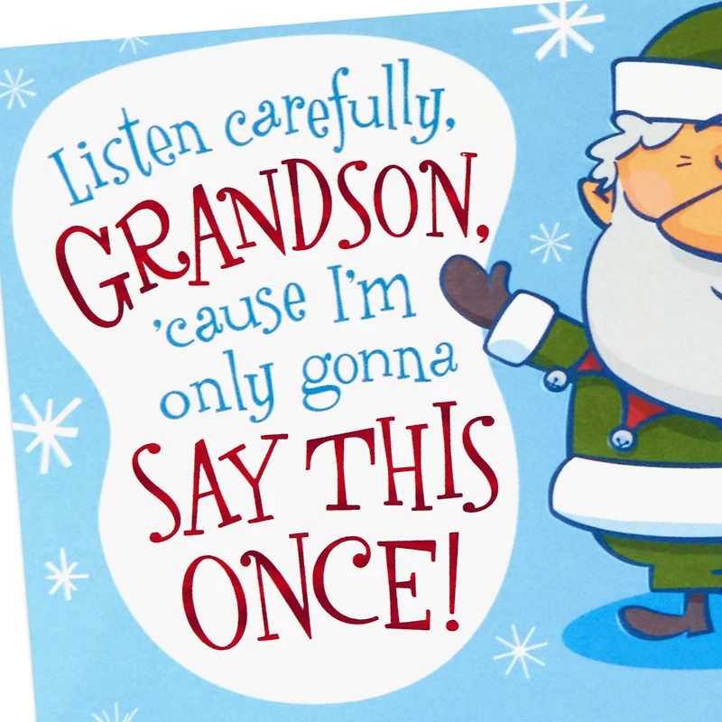 Only Going to Say This Once Pop-Up Christmas Card for Grandson for only USD 4.59 | Hallmark