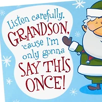 Only Going to Say This Once Pop-Up Christmas Card for Grandson for only USD 4.59 | Hallmark