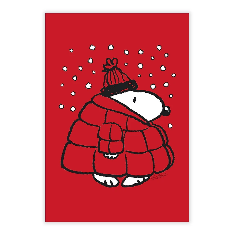 Peanuts® Snoopy in Puffer Coat Custom Christmas Card for only USD 4.99 | Hallmark