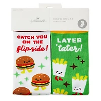 Burger and Fries Better Together Funny Crew Socks for only USD 12.99 | Hallmark