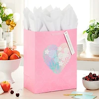 17" Pink Floral Heart XL Mother's Day Gift Bag With Tissue for only USD 8.99 | Hallmark