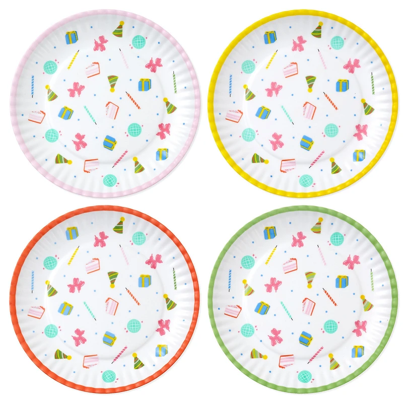 Birthday Celebration Icons Melamine Dessert Plates, Set of 4 for only USD 22.99 | Hallmark