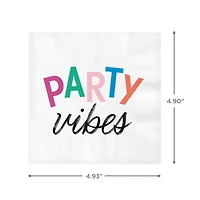 White "Party Vibes" Cocktail Napkins, Set of 16 for only USD 4.49 | Hallmark
