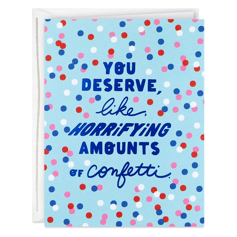 Horrifying Amounts of Confetti Congratulations Card for only USD 3.99 | Hallmark