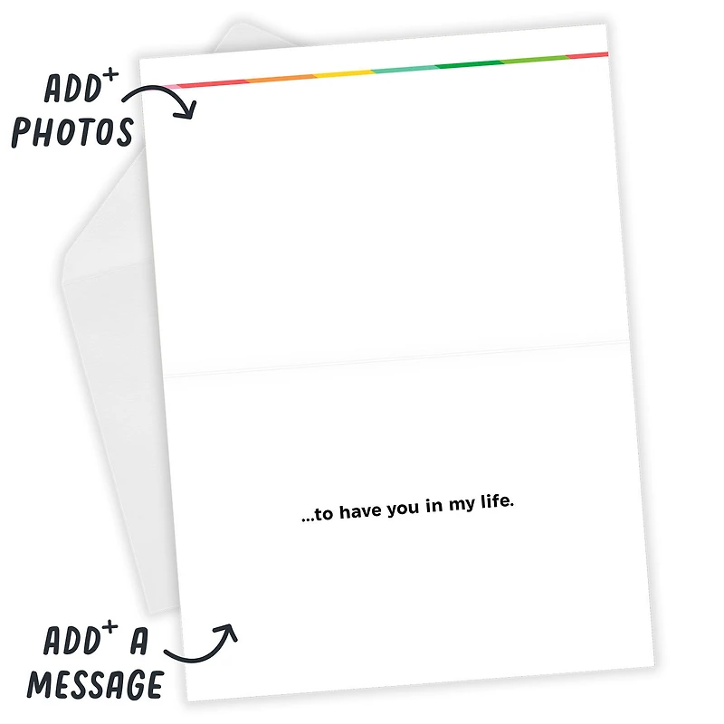 Personalized Lucky Me Rainbow Stripes Photo Card for only USD 4.99 | Hallmark