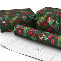Pine Branches and Red Berries Jumbo Christmas Wrapping Paper Roll, 90 sq. ft. for only USD 9.99 | Hallmark