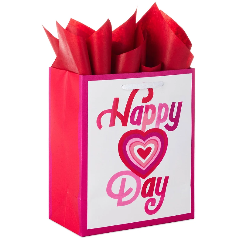 6.5" Happy Heart Day Small Valentine's Day Gift Bag With Tissue Paper for only USD 5.99 | Hallmark
