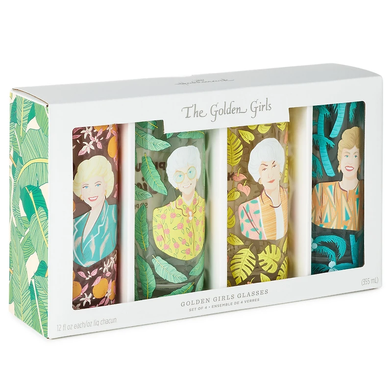 The Golden Girls Cameos and Quotes Drinking Glasses, Set of 4 for only USD 44.99 | Hallmark