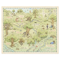 Disney Winnie the Pooh Hundred Acre Wood Map Throw Blanket, 60x52 for only USD 44.99 | Hallmark