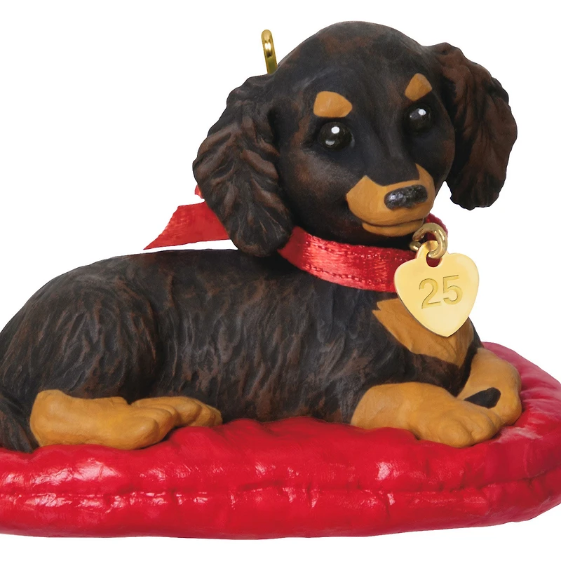 Puppy Love Long-Haired Dachshund 2025 Ornament for only USD 19.99 | Hallmark