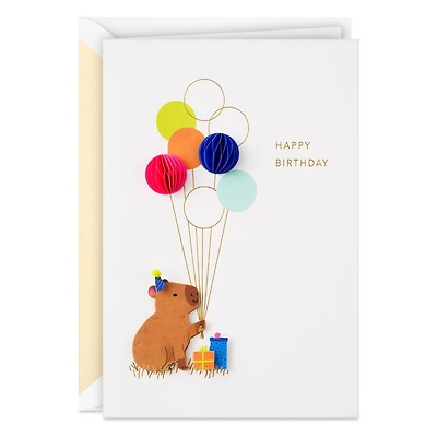 Capybara with Balloons Birthday Card for Kids for only USD 8.59 | Hallmark