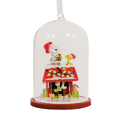 Peanuts® Snoopy's Doghouse Cloche Glass and Paper Hallmark Ornament for only USD 28.99 | Hallmark