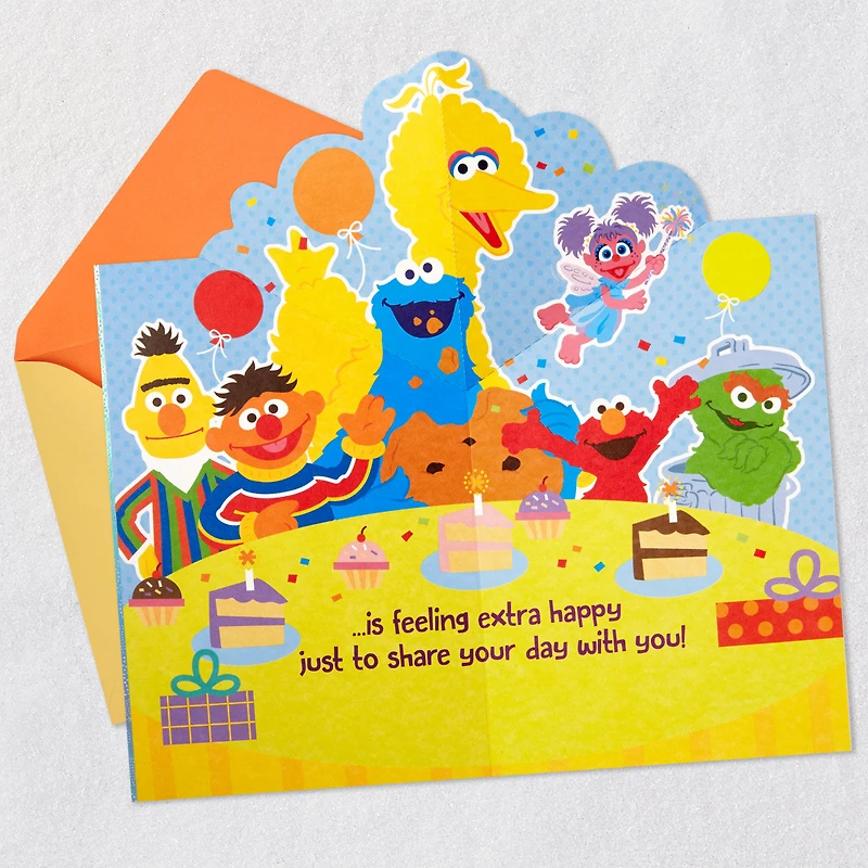 Sesame Street® Extra Happy Pop-Up Birthday Card for Kids for only USD 4.59 | Hallmark