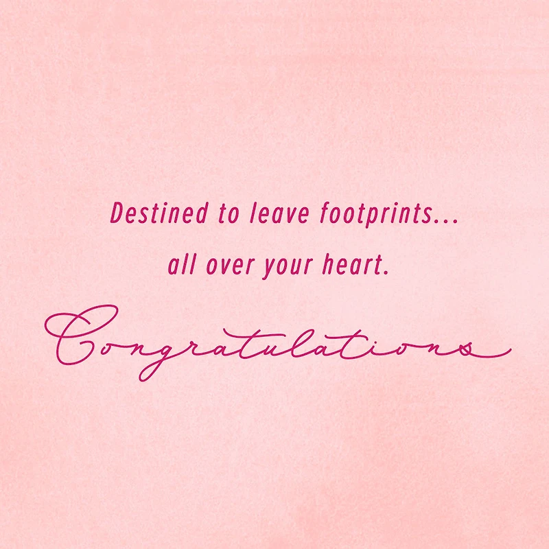 Footprints on Your Heart New Baby Girl Card for only USD 2.99 | Hallmark