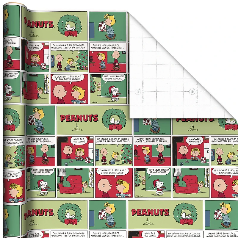 Peanuts® Classic Comics Jumbo Christmas Wrapping Paper Roll, 70 sq. ft. for only USD 9.99 | Hallmark