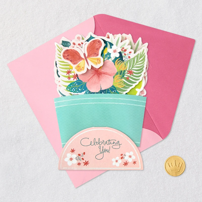 Tropical Flower Bouquet 3D Pop-Up Birthday Card for only USD 6.99 | Hallmark