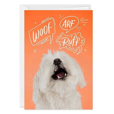 Dog Speak Funny Custom Card for only USD 4.99 | Hallmark