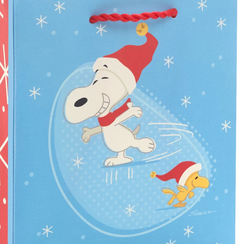 6.5" Peanuts® Snoopy and Woodstock Ice-Skating Small Christmas Gift Bag for only USD 2.49 | Hallmark