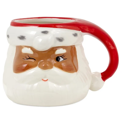 Winking Black Santa Holiday Sculpted Mug, 23.5 oz. for only USD 19.99 | Hallmark