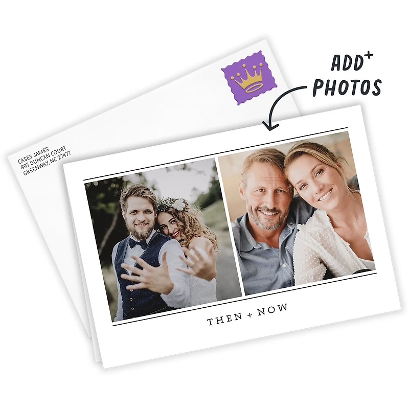 Personalized Black Lines on White Photo Card for only USD 4.99 | Hallmark