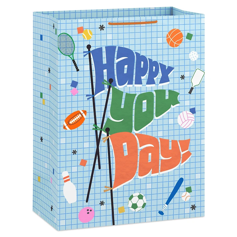 20" Happy You Day Pennants and Sports Icons Jumbo Gift Bag for only USD 6.79 | Hallmark