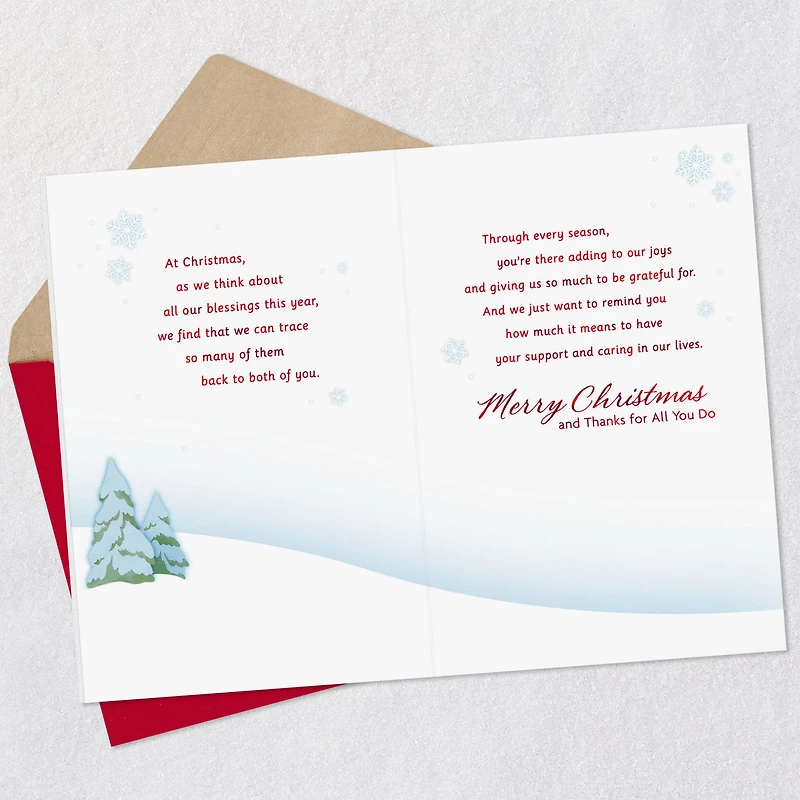 We're So Thankful for You Christmas Card for Parents for only USD 5.99 | Hallmark