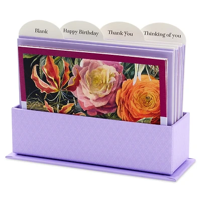 Marjolein Bastin Botanical Watercolors Assorted Blank Multi-Occasion Note Cards in Caddy, Pack of 24 for only USD 14.99 | Hallmark