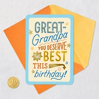 You Deserve the Best Birthday Card for Great-Grandpa for only USD 3.99 | Hallmark