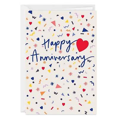 Retro Confetti Custom Anniversary Card for only USD 4.99 | Hallmark