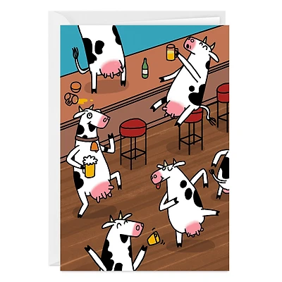 Partying Cows Funny Custom Celebration Card for only USD 4.99 | Hallmark