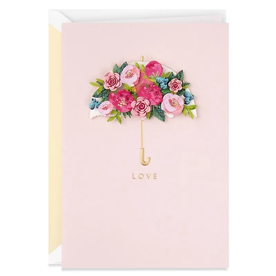 Pink Floral Umbrella Bridal Shower Card for only USD 7.59 | Hallmark