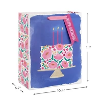 13" Floral Cake on Blue Large Birthday Gift Bag for only USD 4.99 | Hallmark