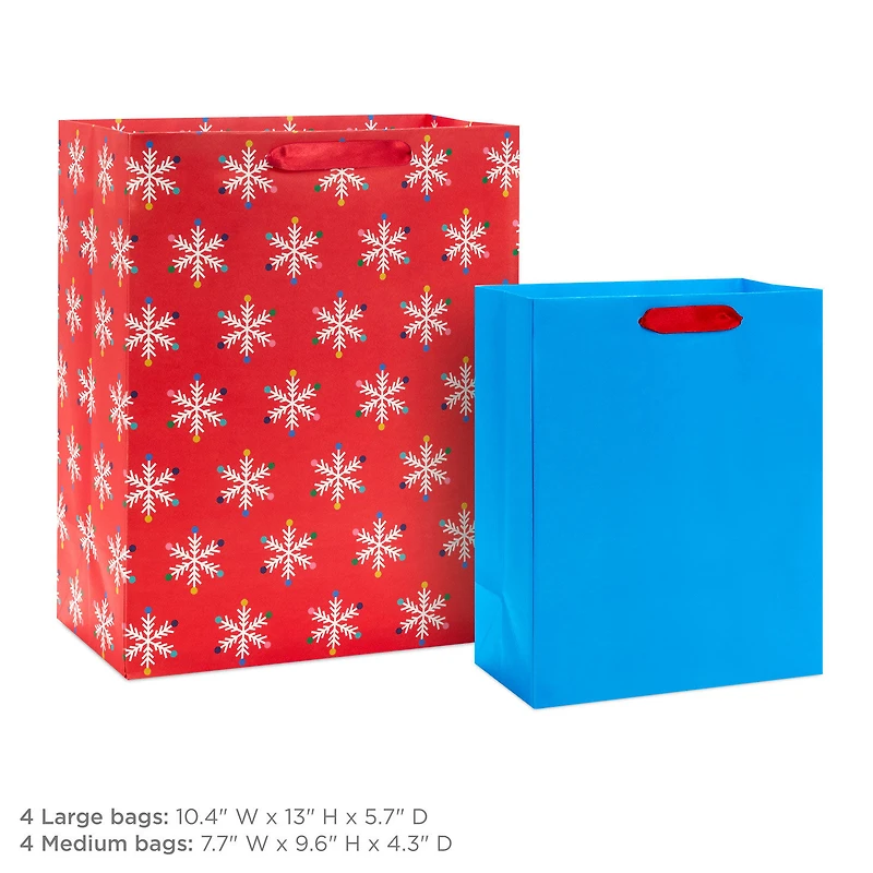 Bright Holiday 8-Pack Assorted Gift Bag Bundle for only USD 15.99 | Hallmark