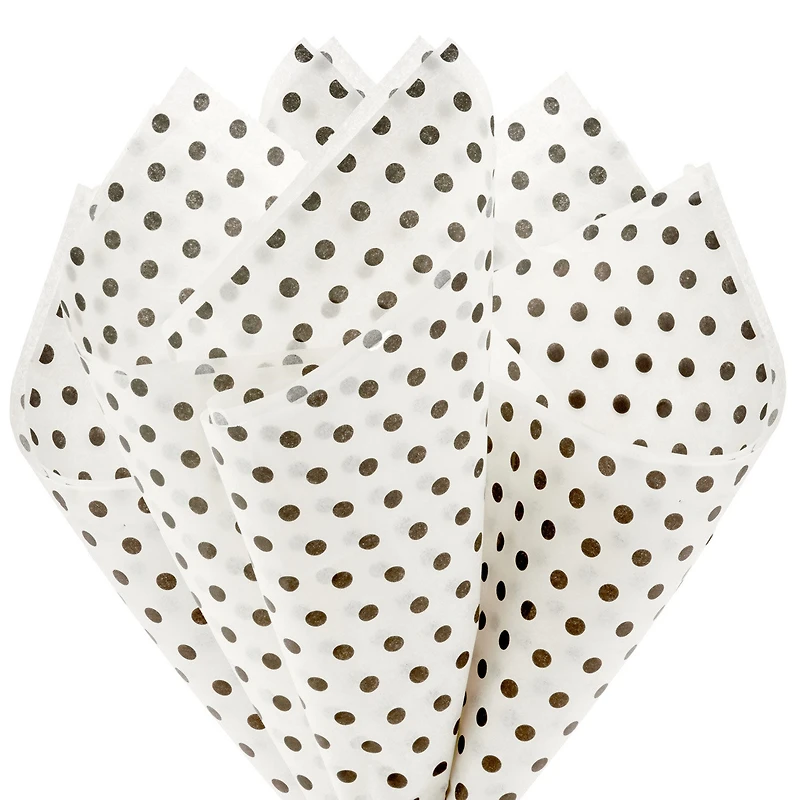 Black Polka Dots on Ivory Tissue Paper, 6 sheets for only USD 1.99 | Hallmark