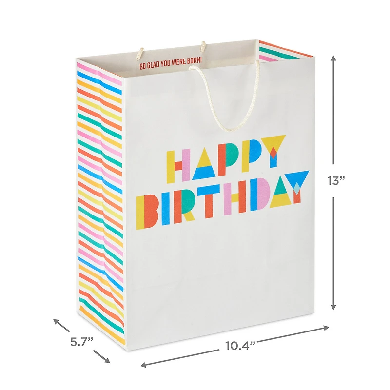 13" Collage Lettering Large Birthday Gift Bag for only USD 4.99 | Hallmark