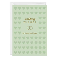 Hearts and Gold Rings Custom Wedding Card for only USD 4.99 | Hallmark