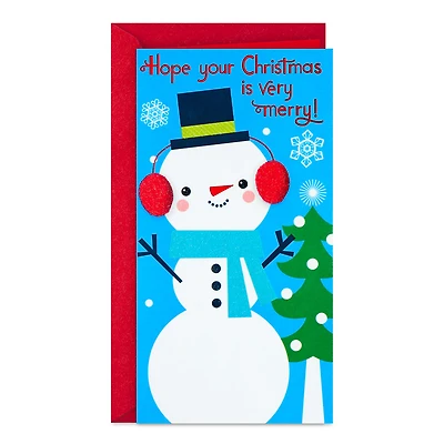 Very Merry Snowman Money Holder Christmas Card for only USD 2.00 | Hallmark