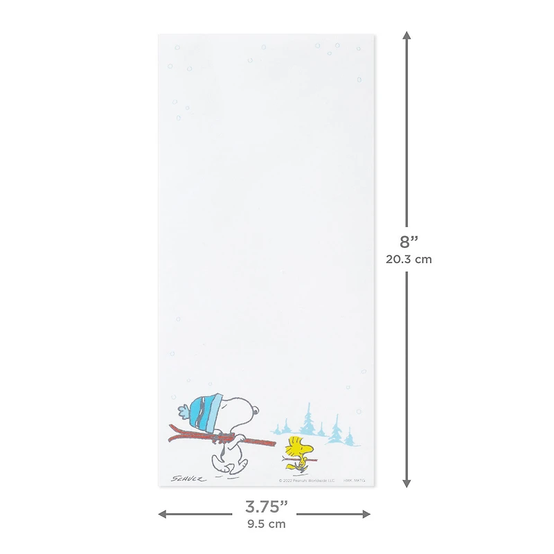 Peanuts Snoopy and Woodstock With Skis Memo Pad for only USD 8.99 | Hallmark