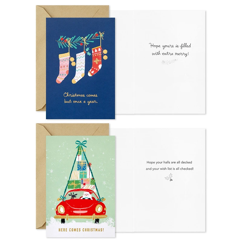Vintage Cheer Assorted Boxed Christmas Cards, Pack of 36 for only USD 18.99 | Hallmark