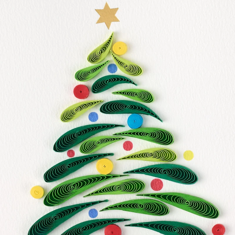 Merry and Bright Christmas Tree Quilled Paper Handmade Christmas Card for only USD 13.59 | Hallmark