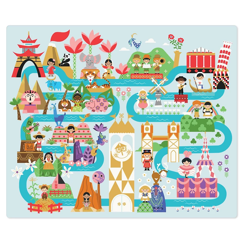 Disney It's a Small World Map Throw Blanket, 60x52 for only USD 49.99 | Hallmark