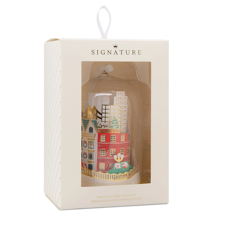 Signature City Scene Cloche Glass and Paper Hallmark Ornament for only USD 28.99 | Hallmark