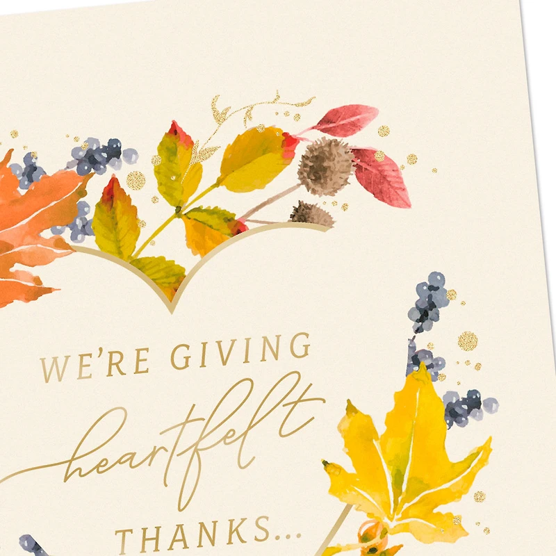 We're Giving Heartfelt Thanks for You Thanksgiving Card for only USD 3.99 | Hallmark