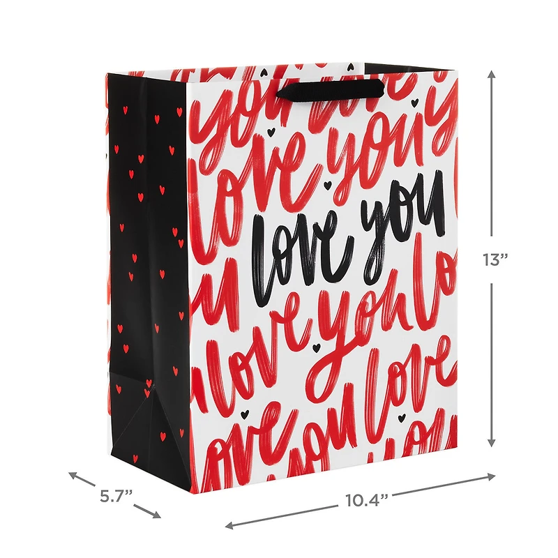 13" Love You Script on White Large Gift Bag for only USD 4.49 | Hallmark