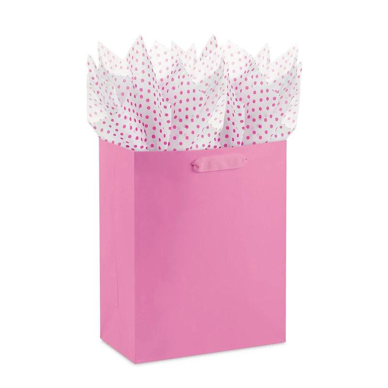 Hot Pink Polka Dots on White Tissue Paper, 6 sheets for only USD 1.99 | Hallmark