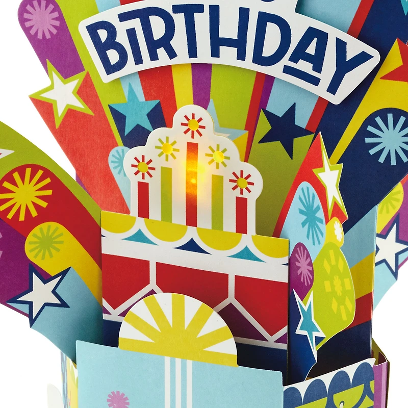 Celebrate Big Musical 3D Pop-Up Birthday Card With Light for only USD 9.99 | Hallmark