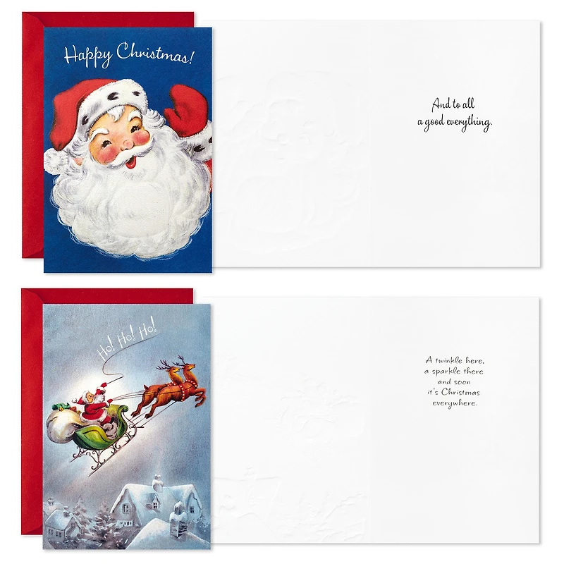 Vintage Santa Assortment Boxed Christmas Cards, Pack of 12 for only USD 8.99 | Hallmark