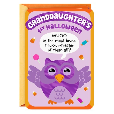 Whoo's the Most Loved 1st Halloween Card for Granddaughter for only USD 3.99 | Hallmark