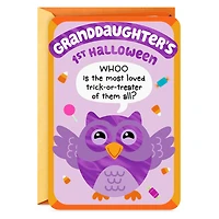 Whoo's the Most Loved 1st Halloween Card for Granddaughter for only USD 3.99 | Hallmark